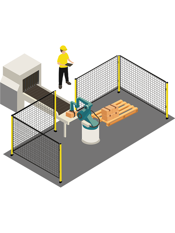 Collaborative robots are designed so they move at speeds and forces that do not hurt people upon contact/impact