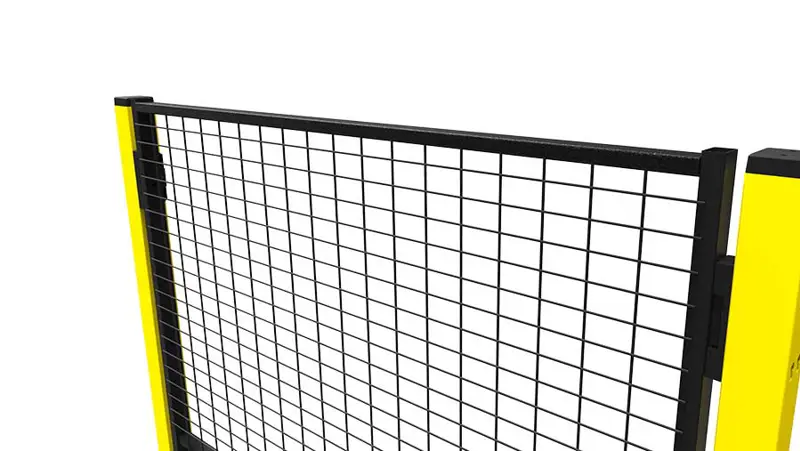 エッジストリップ付きブラックメッシュパネル