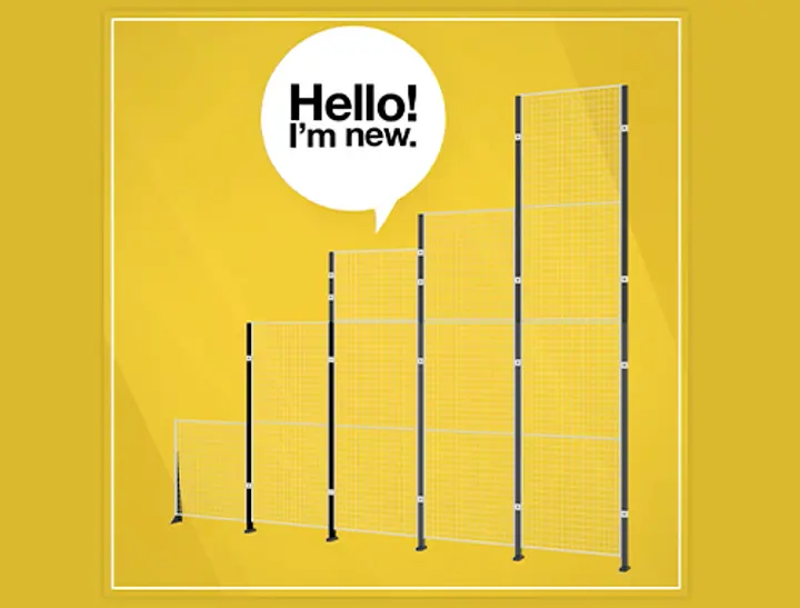 Our industrial walls are now available in an additional height Our industrial walls are now available in an additional height